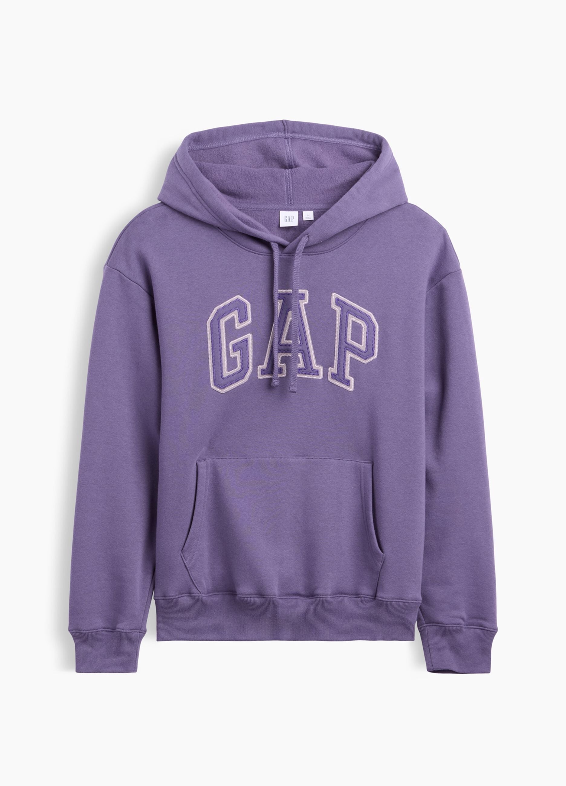 Blackberry purple cotton-blend hoodie with embroidered GAP logo