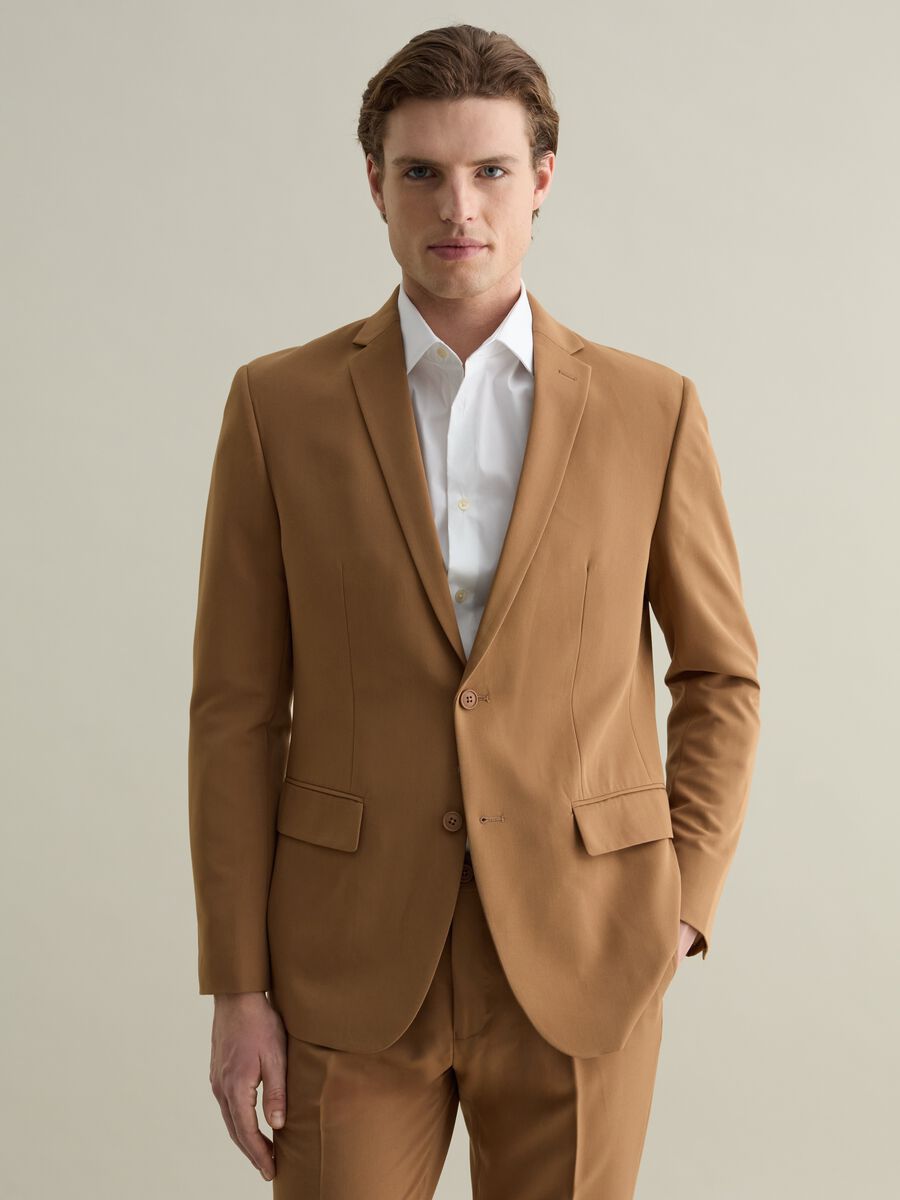 Slim-fit single-breasted blazer_0