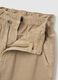 Beige Slouchy Denim Trousers in Pure Cotton_5