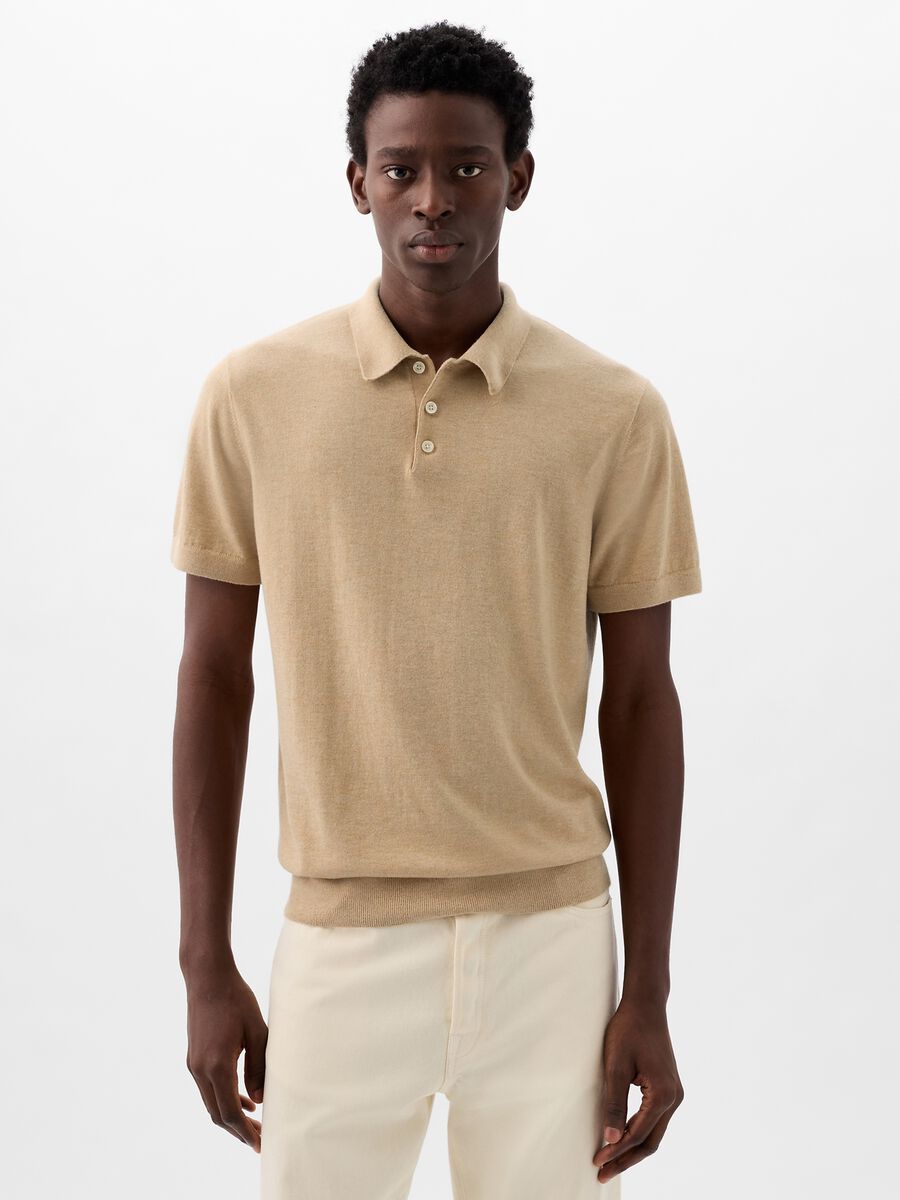 Polo shirt in cotton blend_0