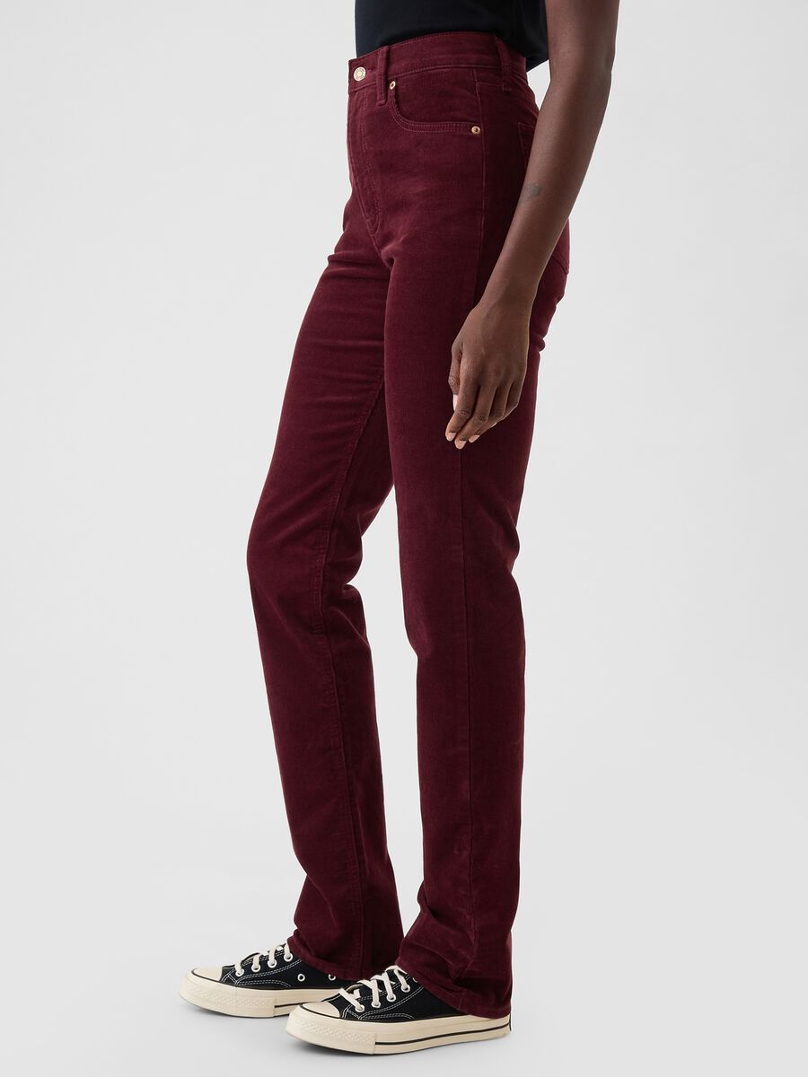 Straight high-rise trousers in corduroy_3