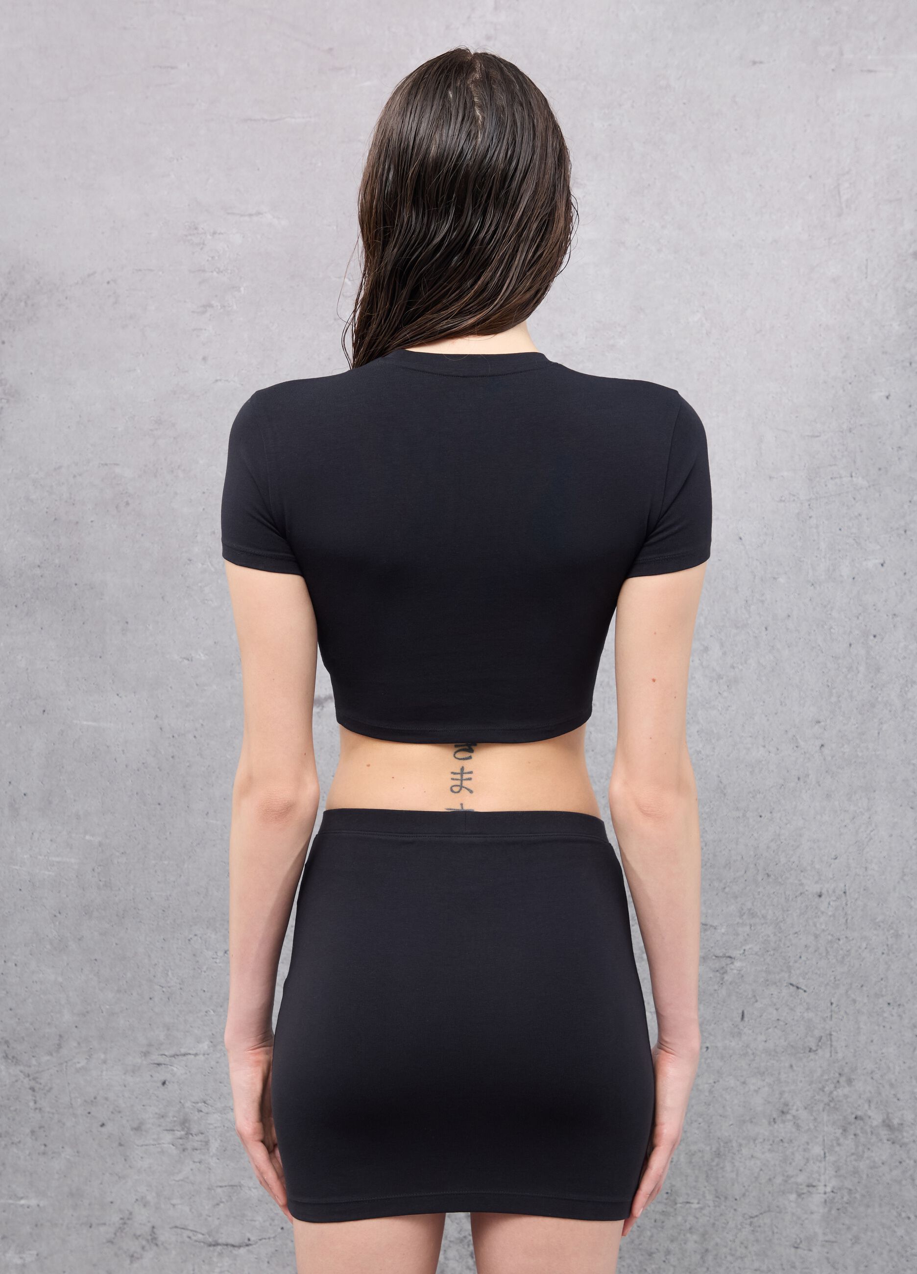 Crop - Shirt Black