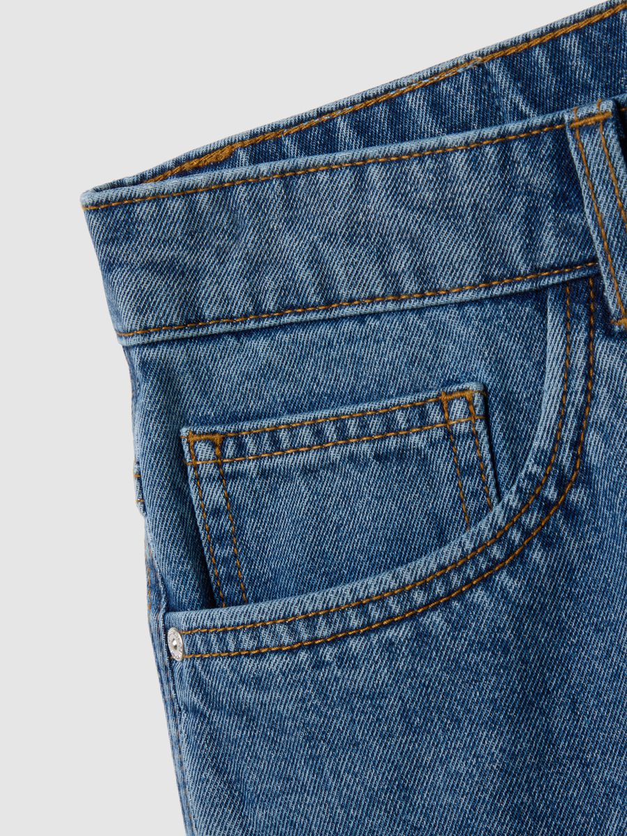 Men's pure cotton denim regular fit shorts with five pockets_5