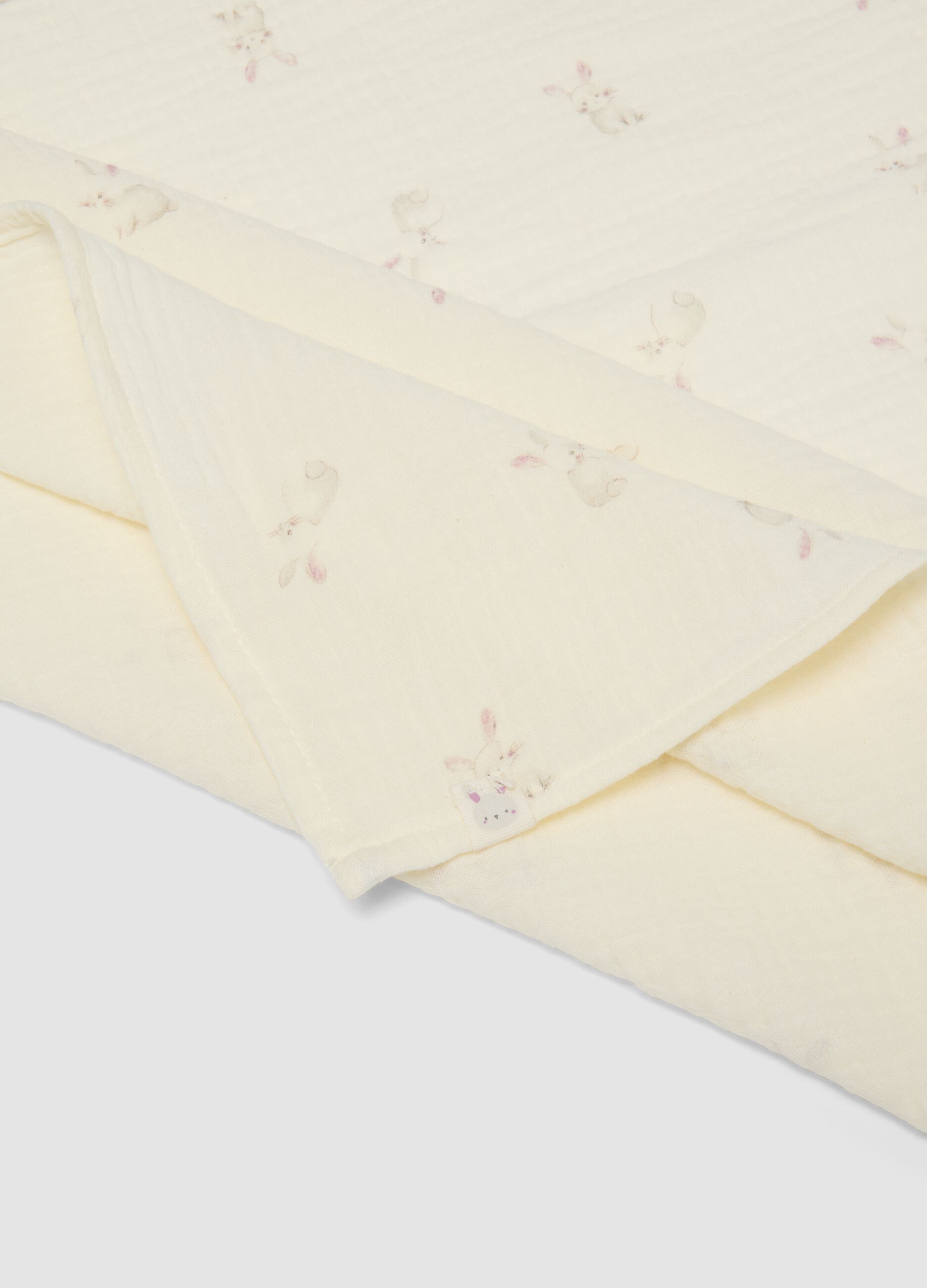 2-pack pink and white pure cotton baby girl blankets