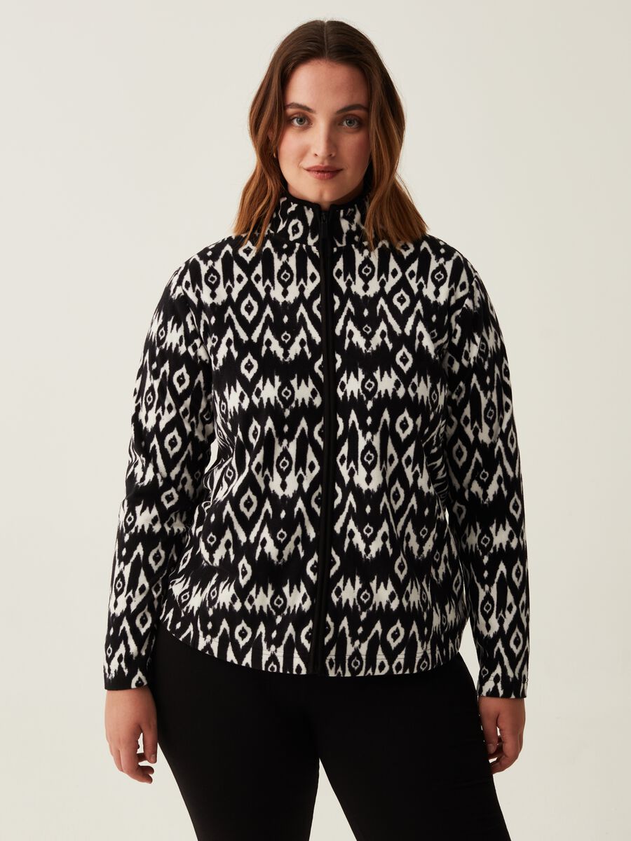 Full-zip in pile fantasia ikat Curvy_0