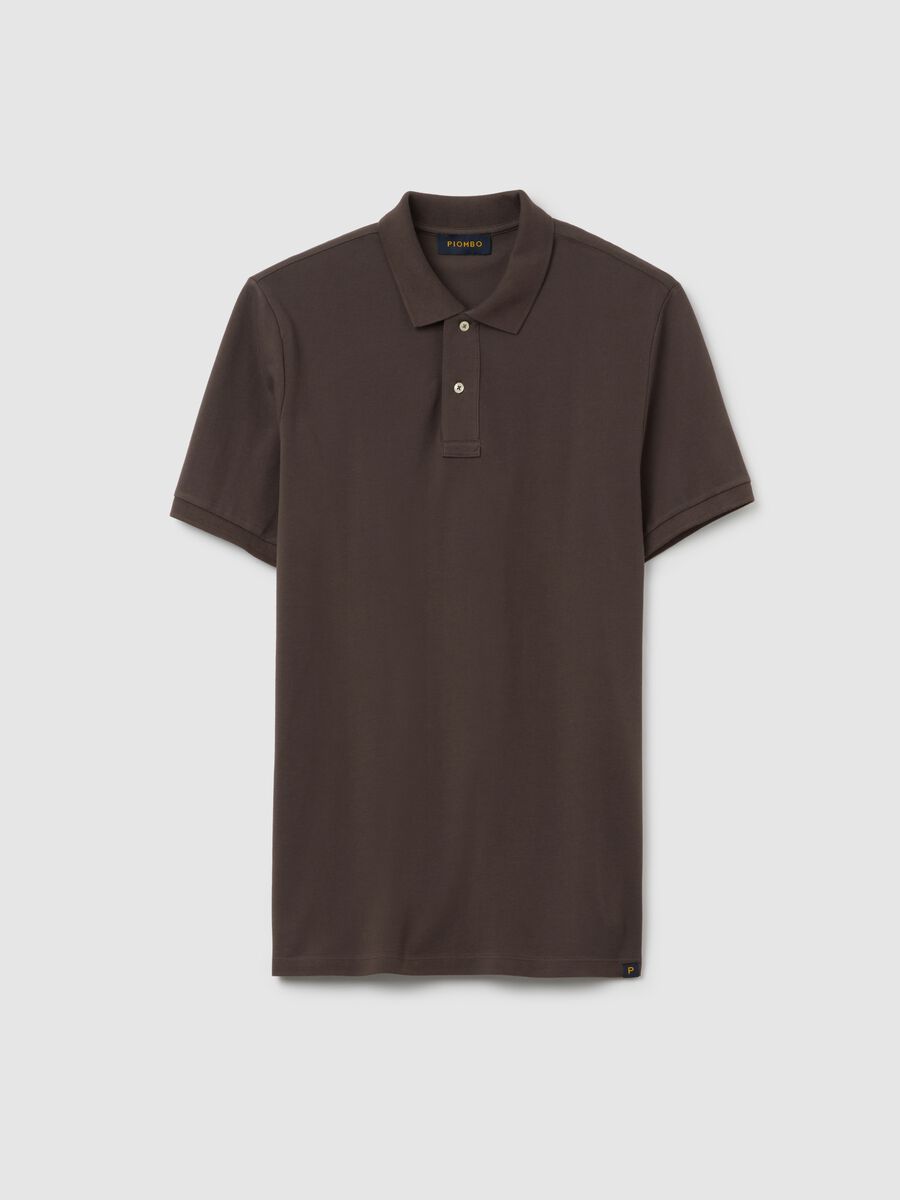 Brown Short-Sleeve Cotton Polo_4