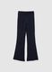 Girls' blue cotton regular fit trousers_2