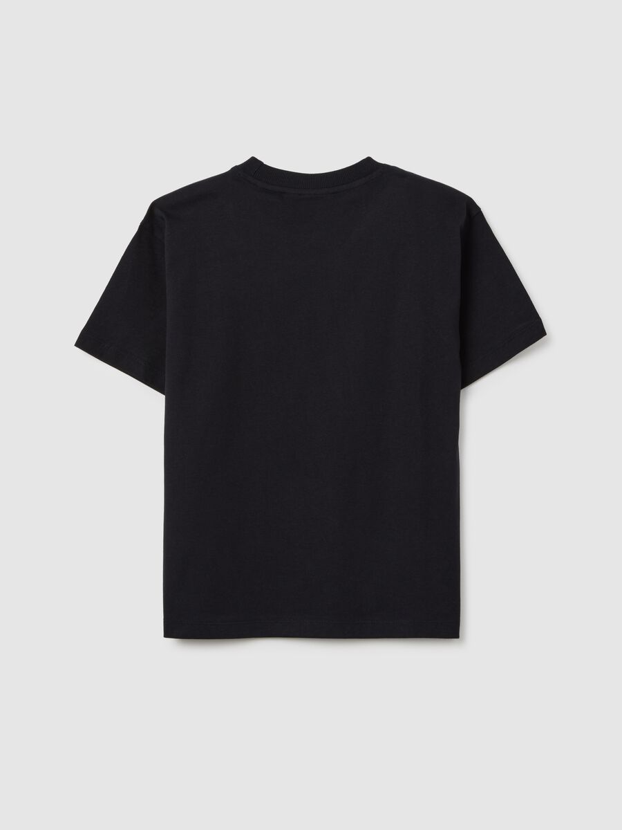 T-shirt da bambino nera con stampa dinosauro Jurassic World_1
