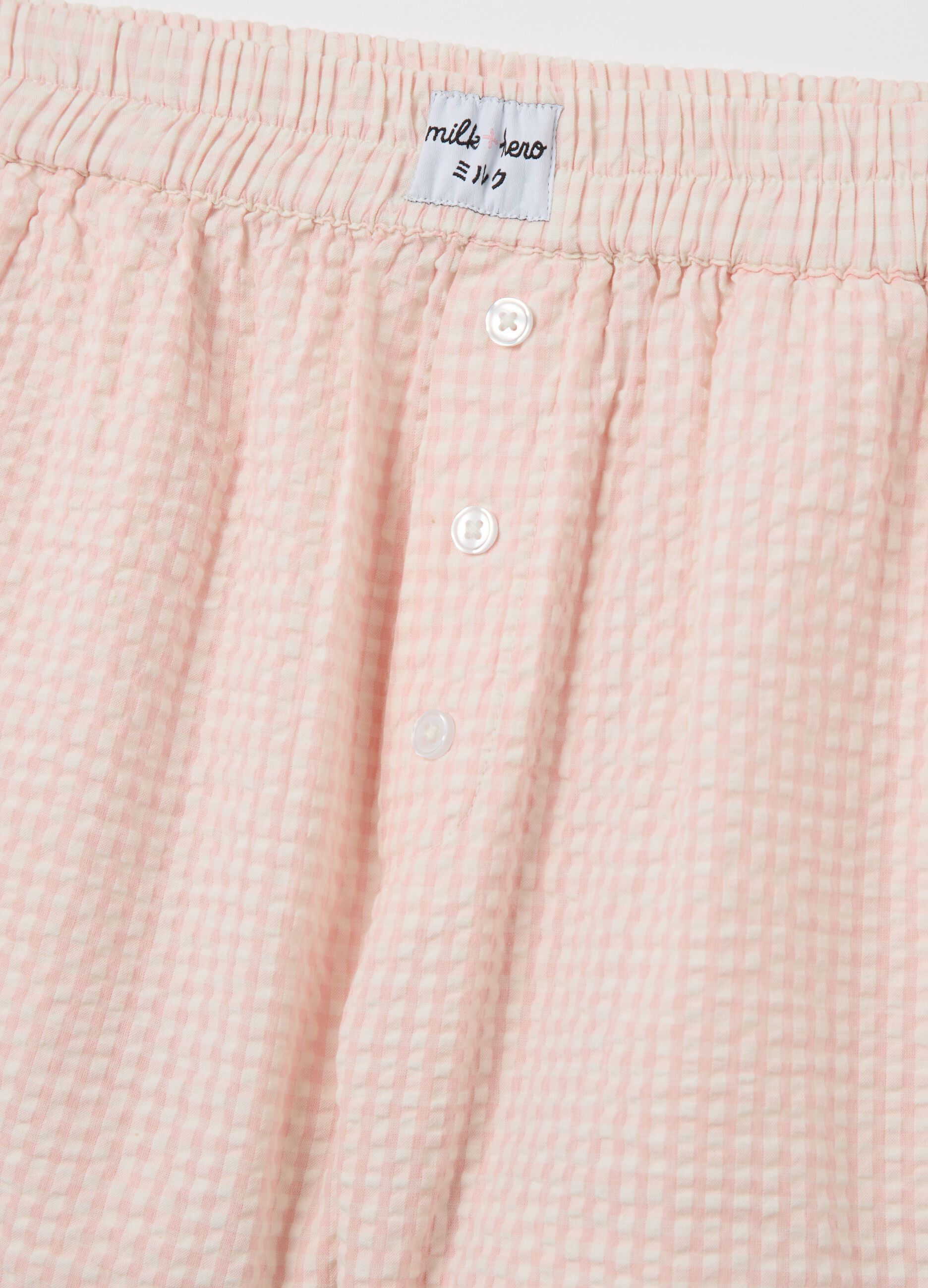 Boxer shorts in patterned seersucker