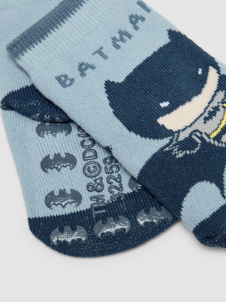 2-pack of Batman patterned non-slip socks in stretch organic cotton_1