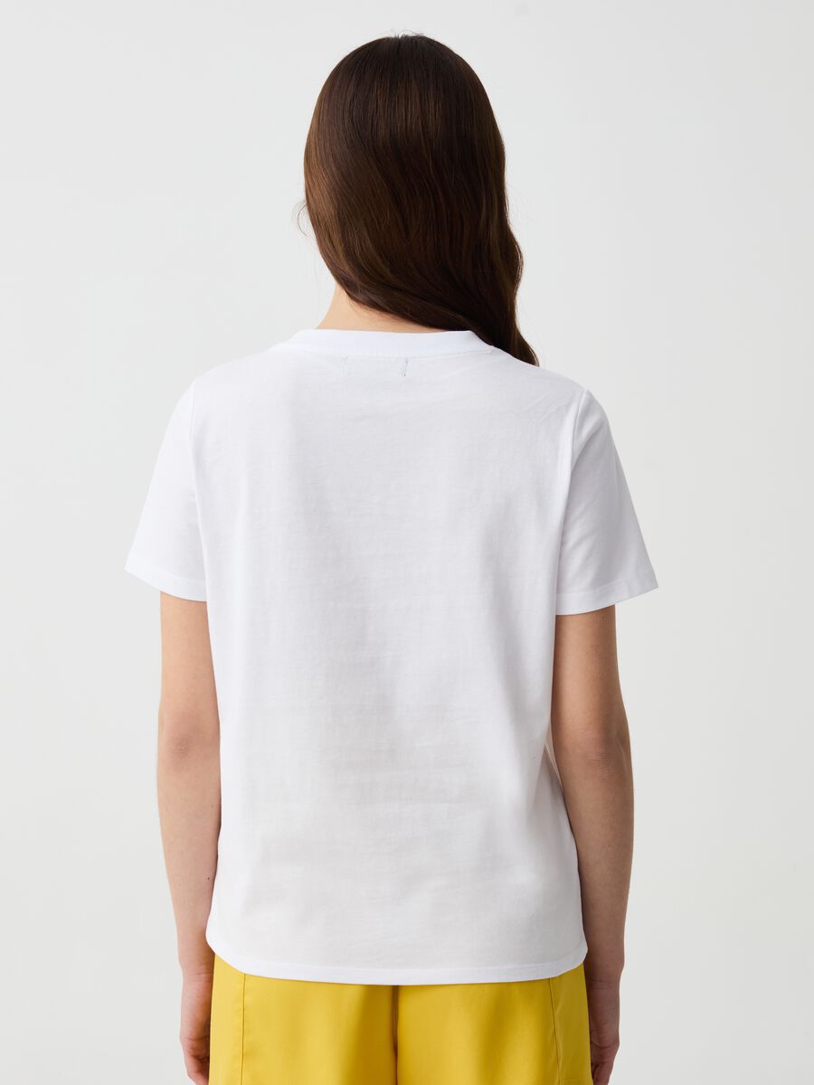 T-shirt in cotone con stampa floreale_2