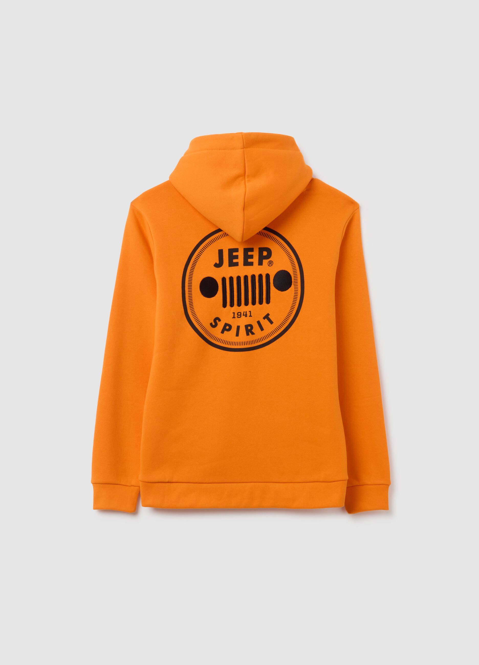 Orange cotton blend regular fit children's sweatshirt