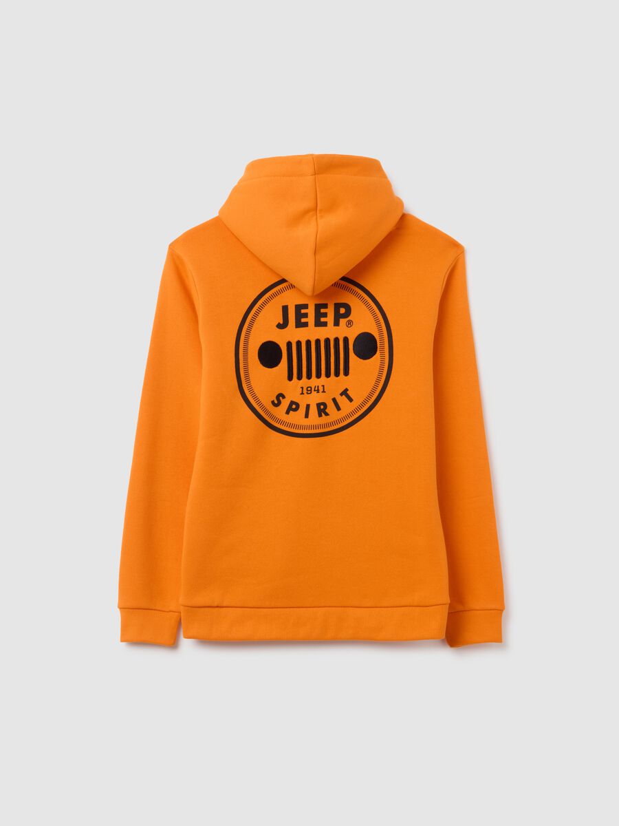 Orange cotton blend regular fit children's sweatshirt_1
