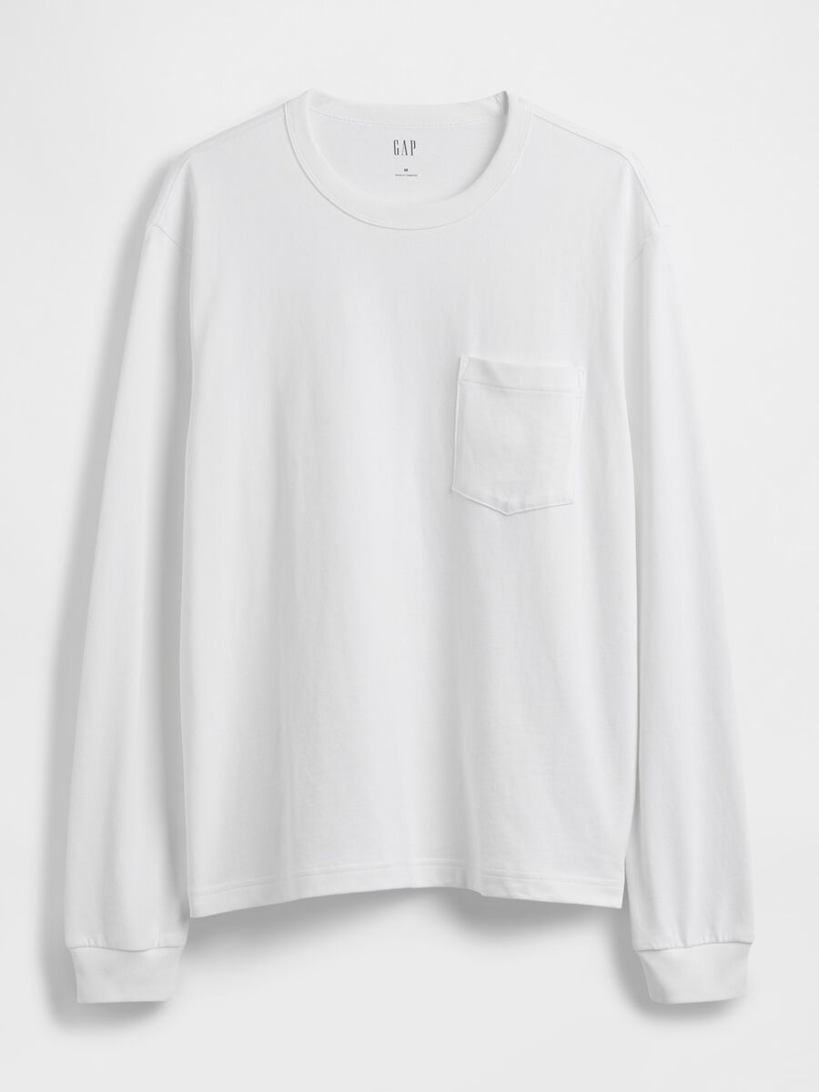White Cotton Long Sleeve Top_4