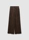 Brown regular fit corduroy trousers_4