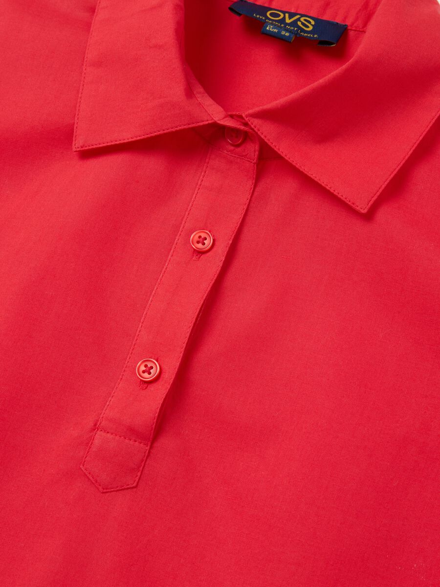 Women's Sleeveless Red Pure Cotton Shirt Regular Fit_1