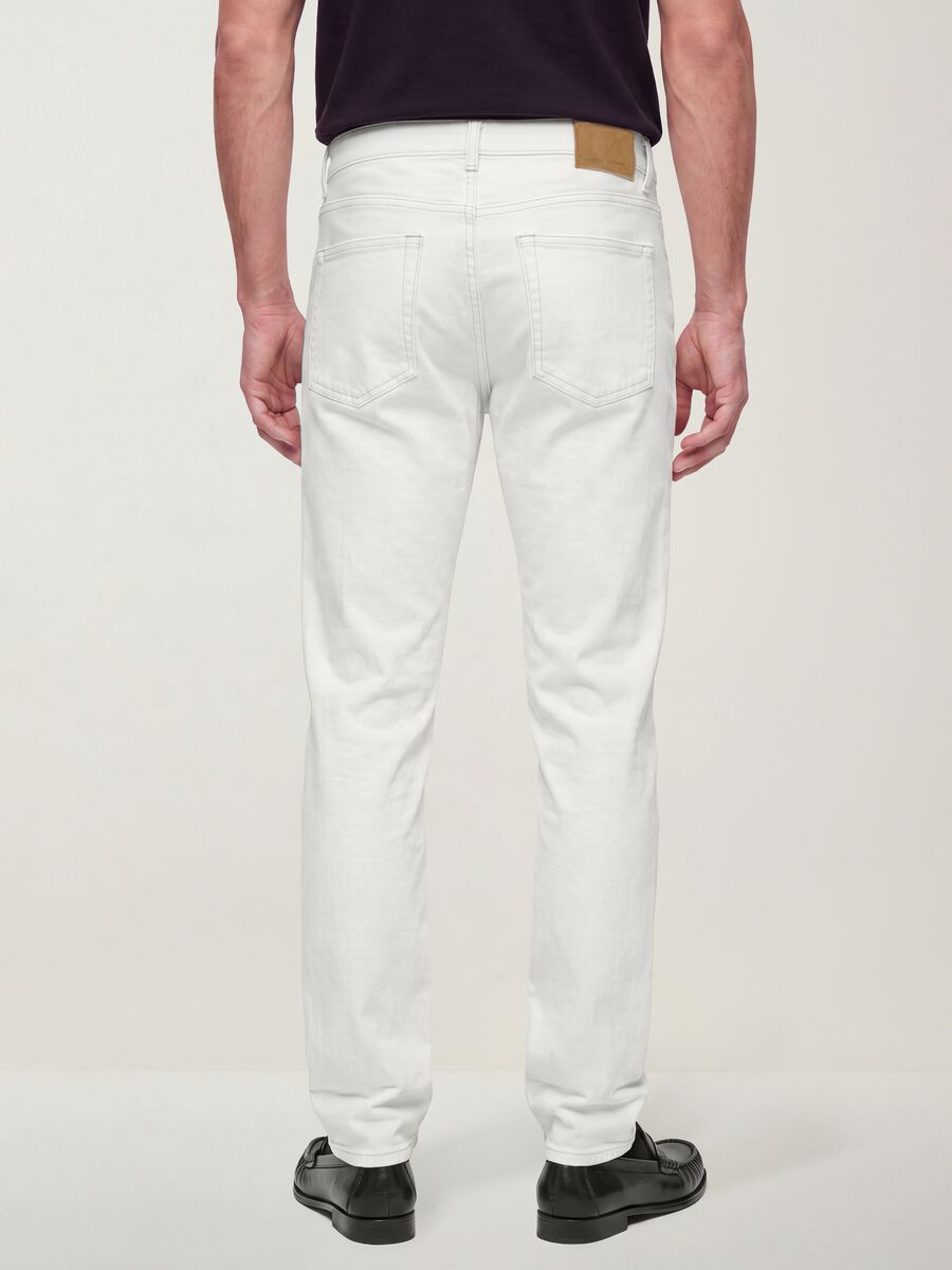 White slim-fit stretch cotton jeans_2