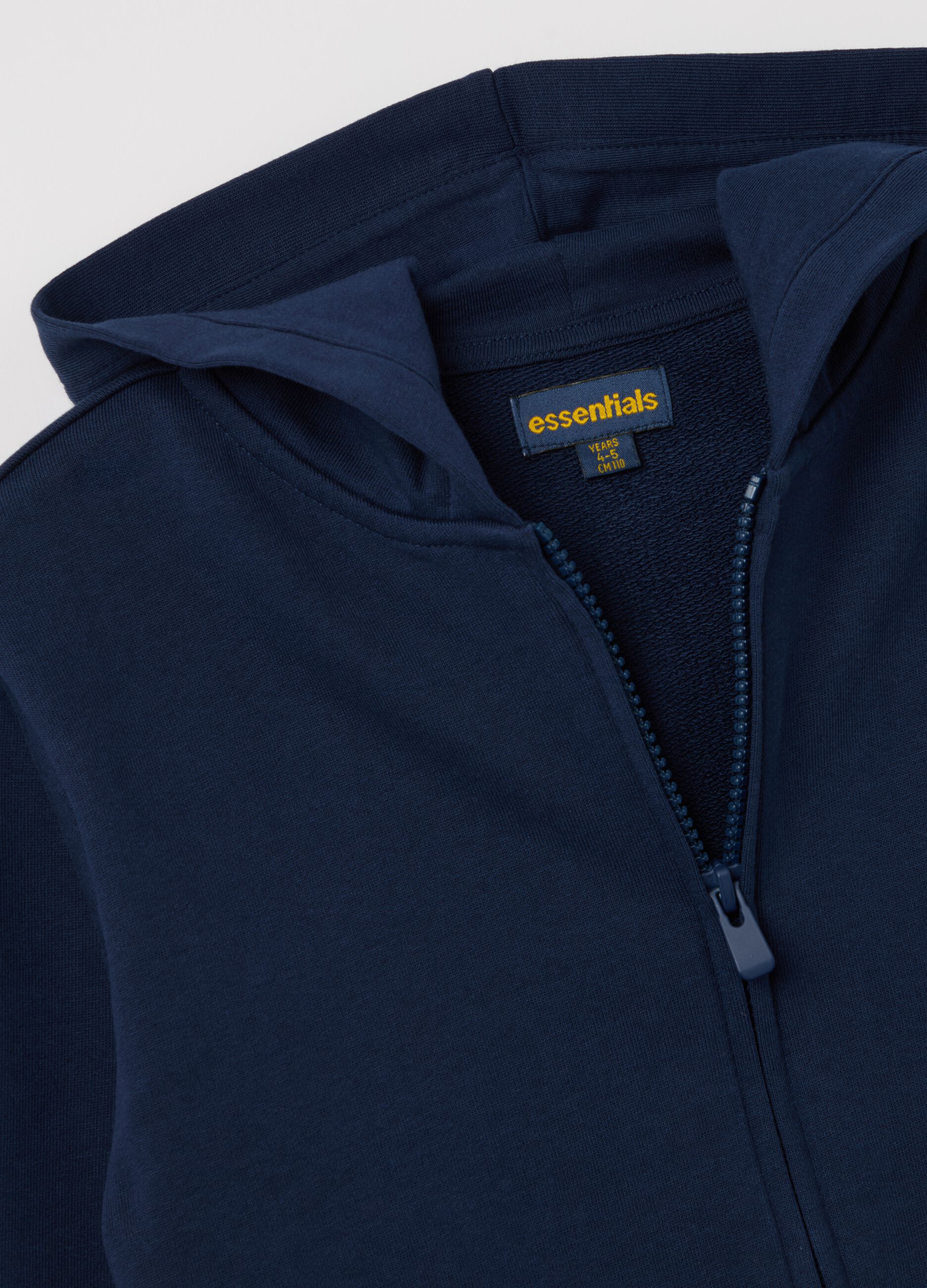 Full-zip sweatshirt in French terry with hood