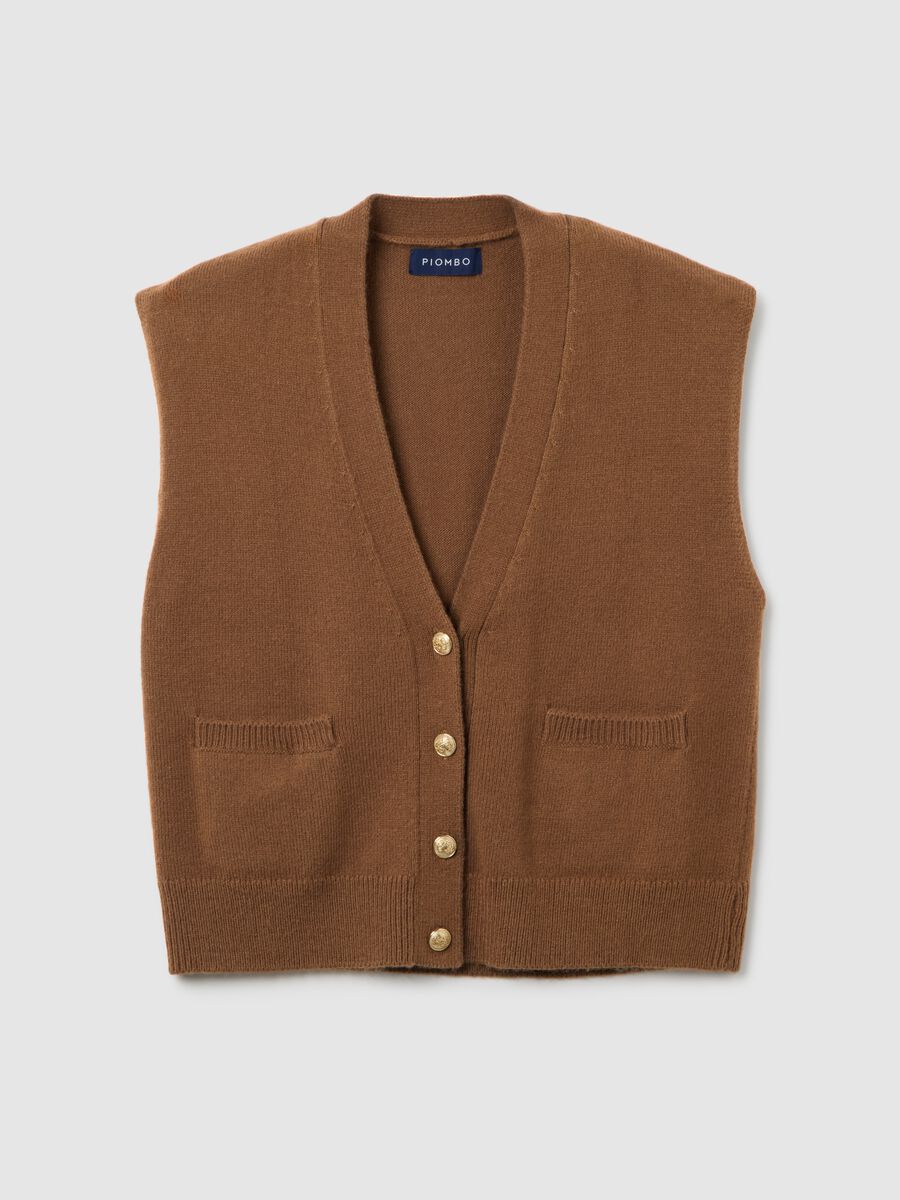 Gilet marrone lungo_4