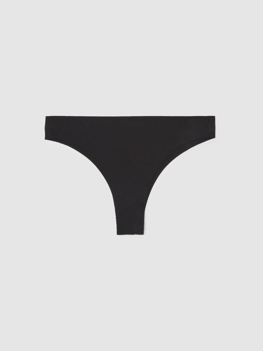 Perizoma in cotone elasticizzato nero_4