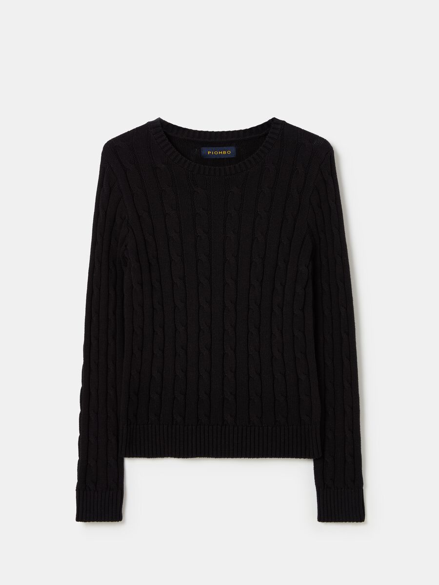 Ribbed pullover with cable-knit design_3