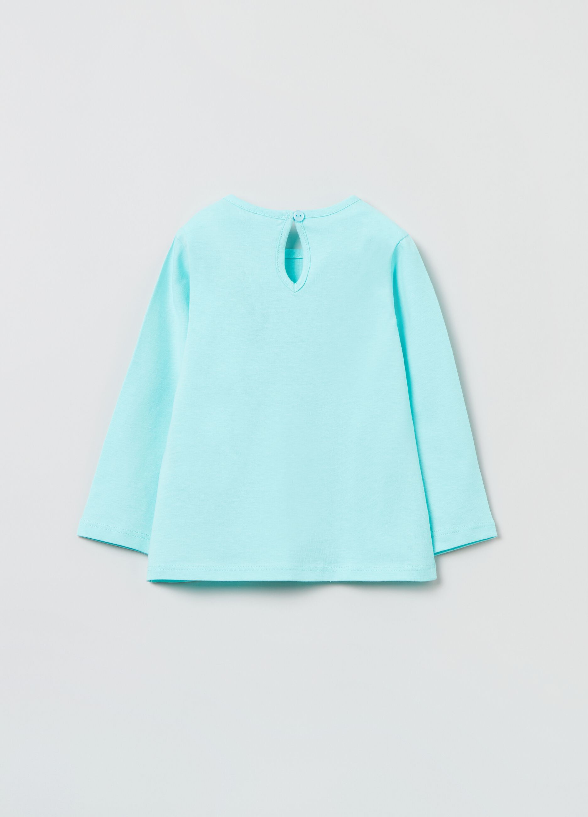 T-shirt in cotone con stampa fiore_1