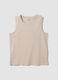 Beige pure cotton vest_4