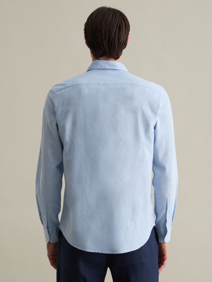 Regular-fit shirt in cotton and linen_3