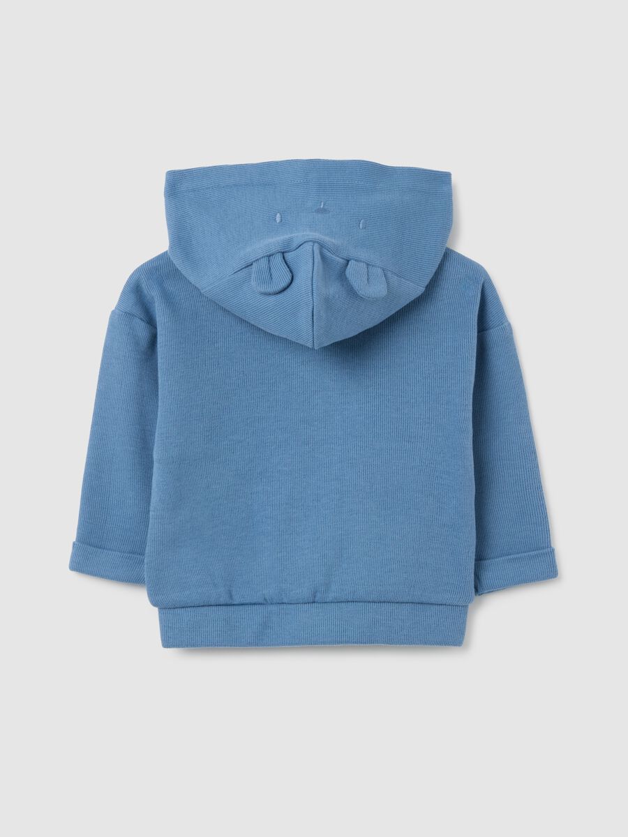 Boy's blue pure cotton sweatshirt with regular fit_1
