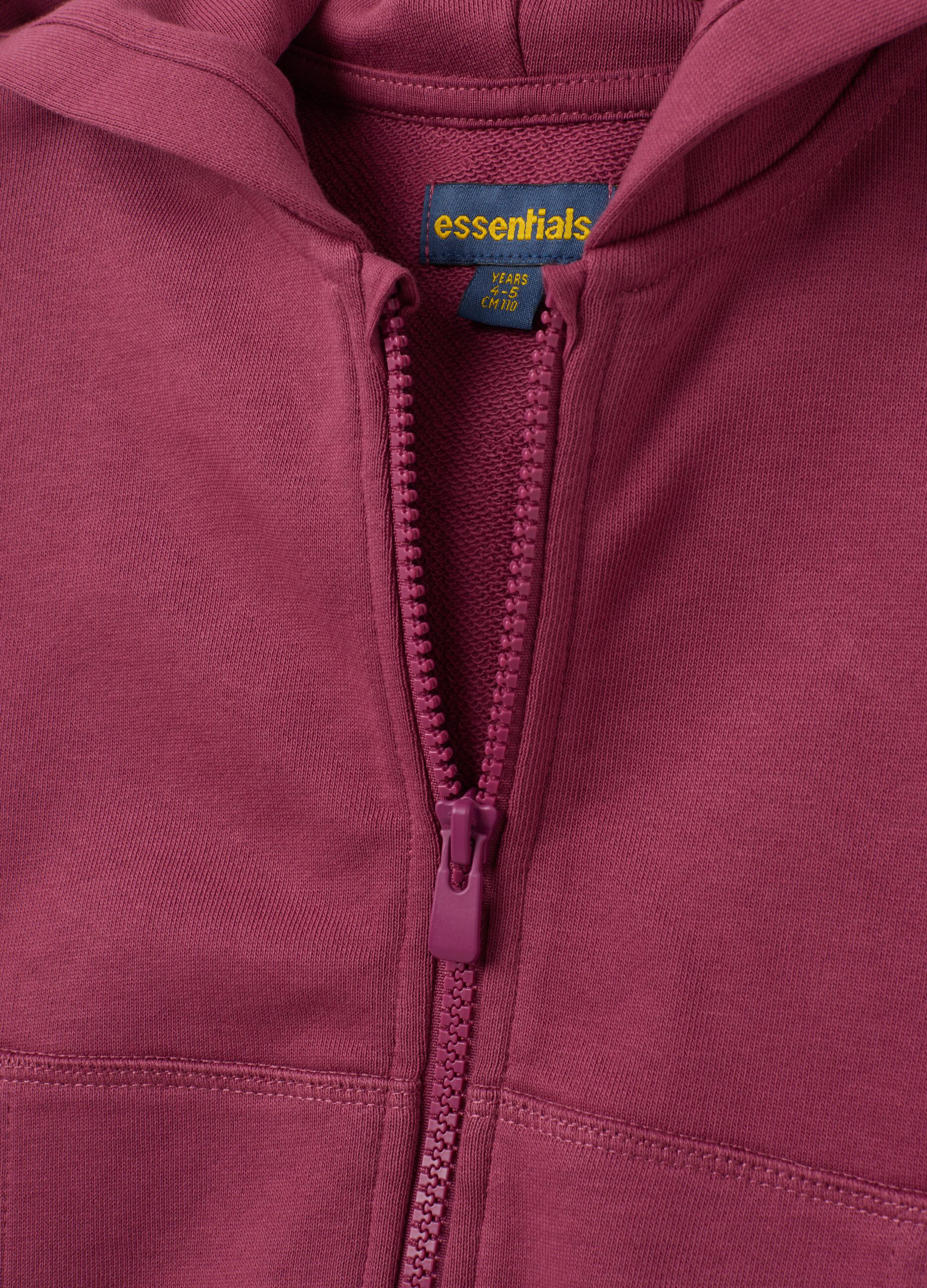 Girls' pink pure cotton hoodie regular fit