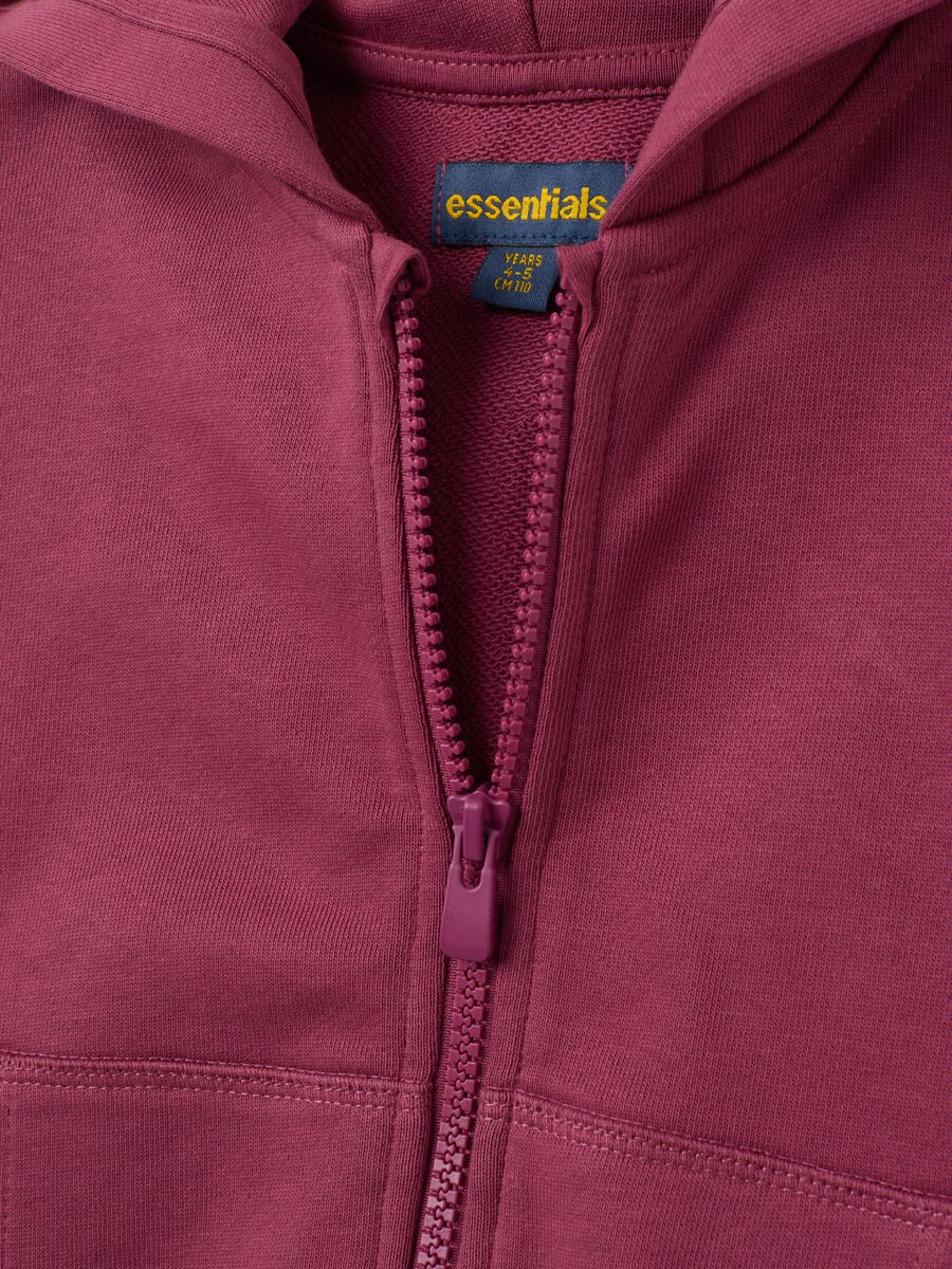 Girls' pink pure cotton hoodie regular fit_2