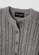 Grey cable-knit wool-blend cardigan_5