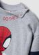 Grey oversized cotton jogging set with Spidey print for baby boy_2