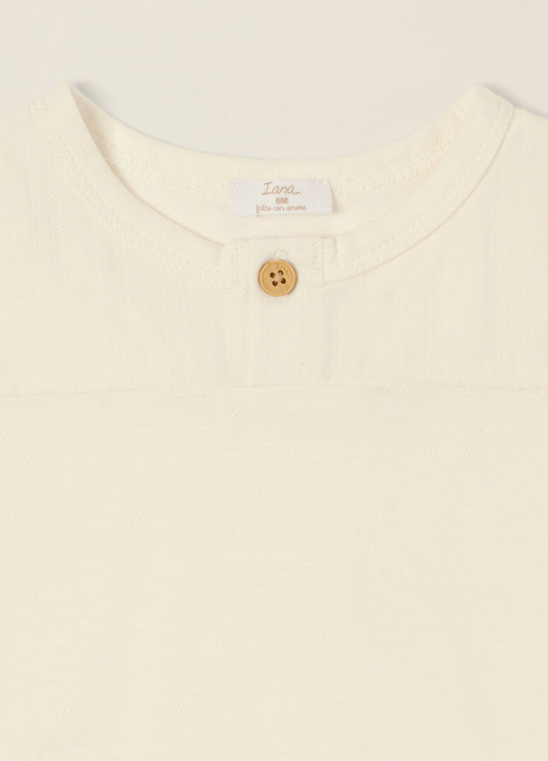 White baby T-shirt in pure cotton, regular fit