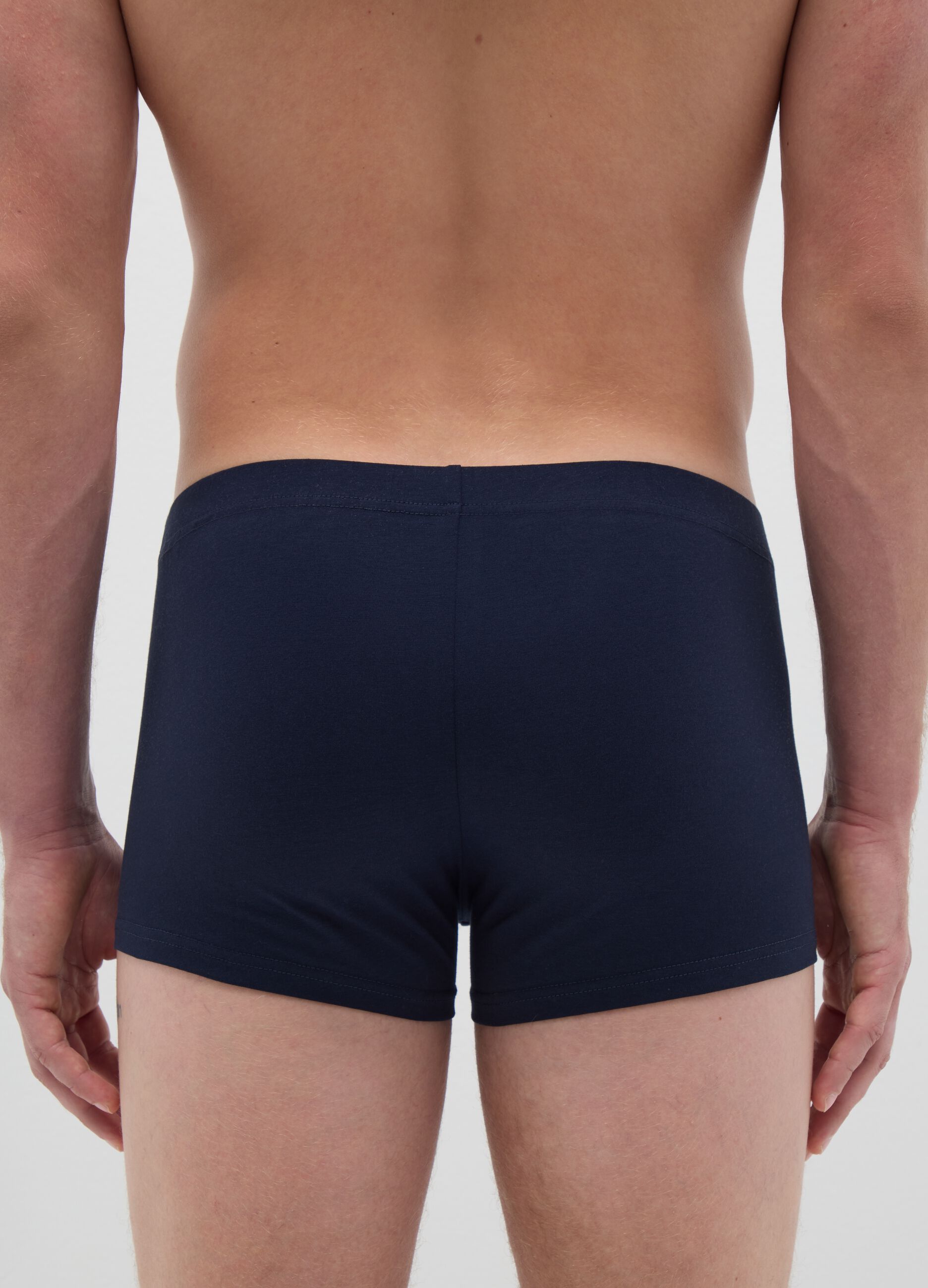 Blue Stretch Cotton Regular Fit Boxers