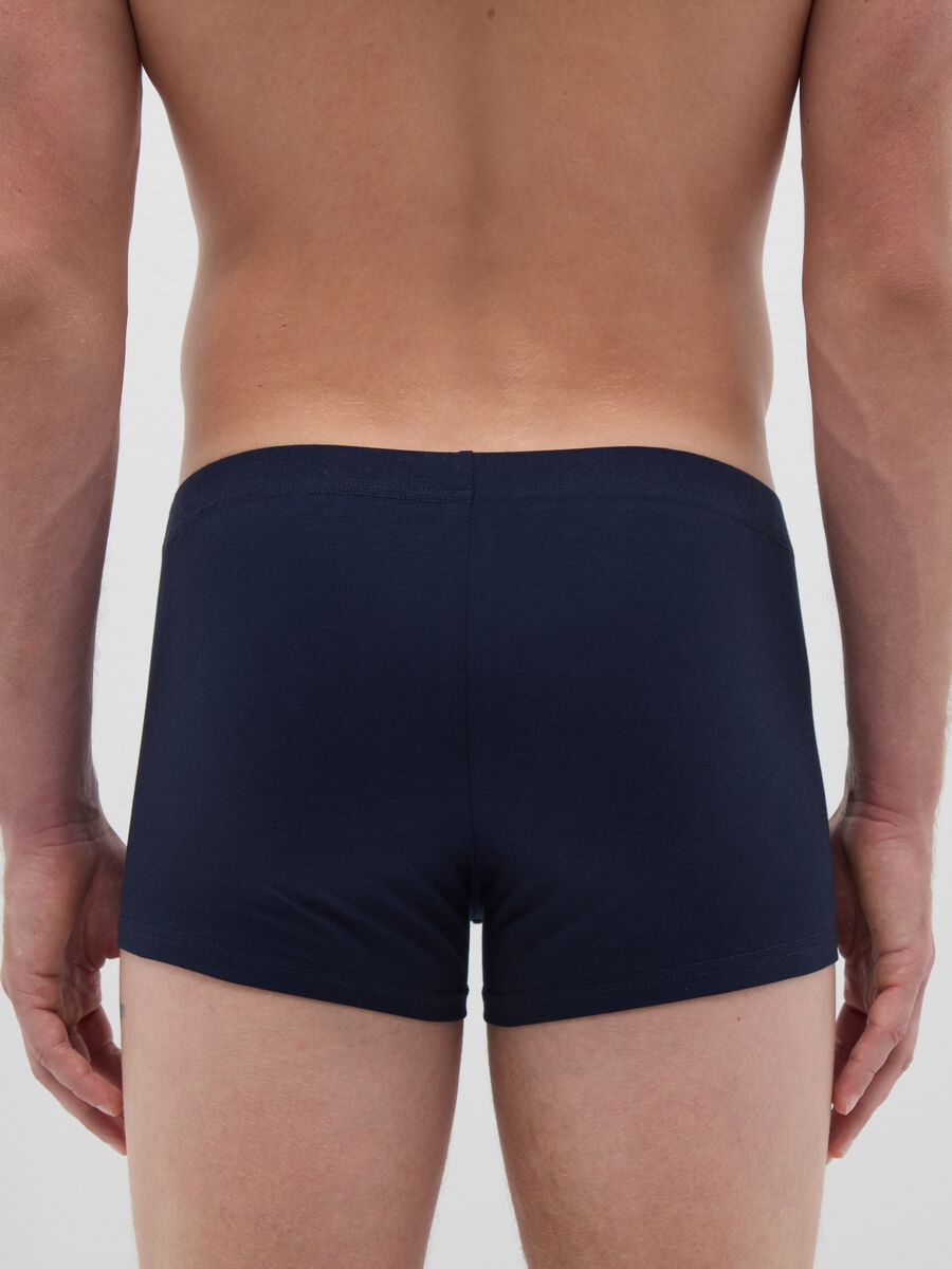 Tripack di boxer in cotone elasticizzato blu_3