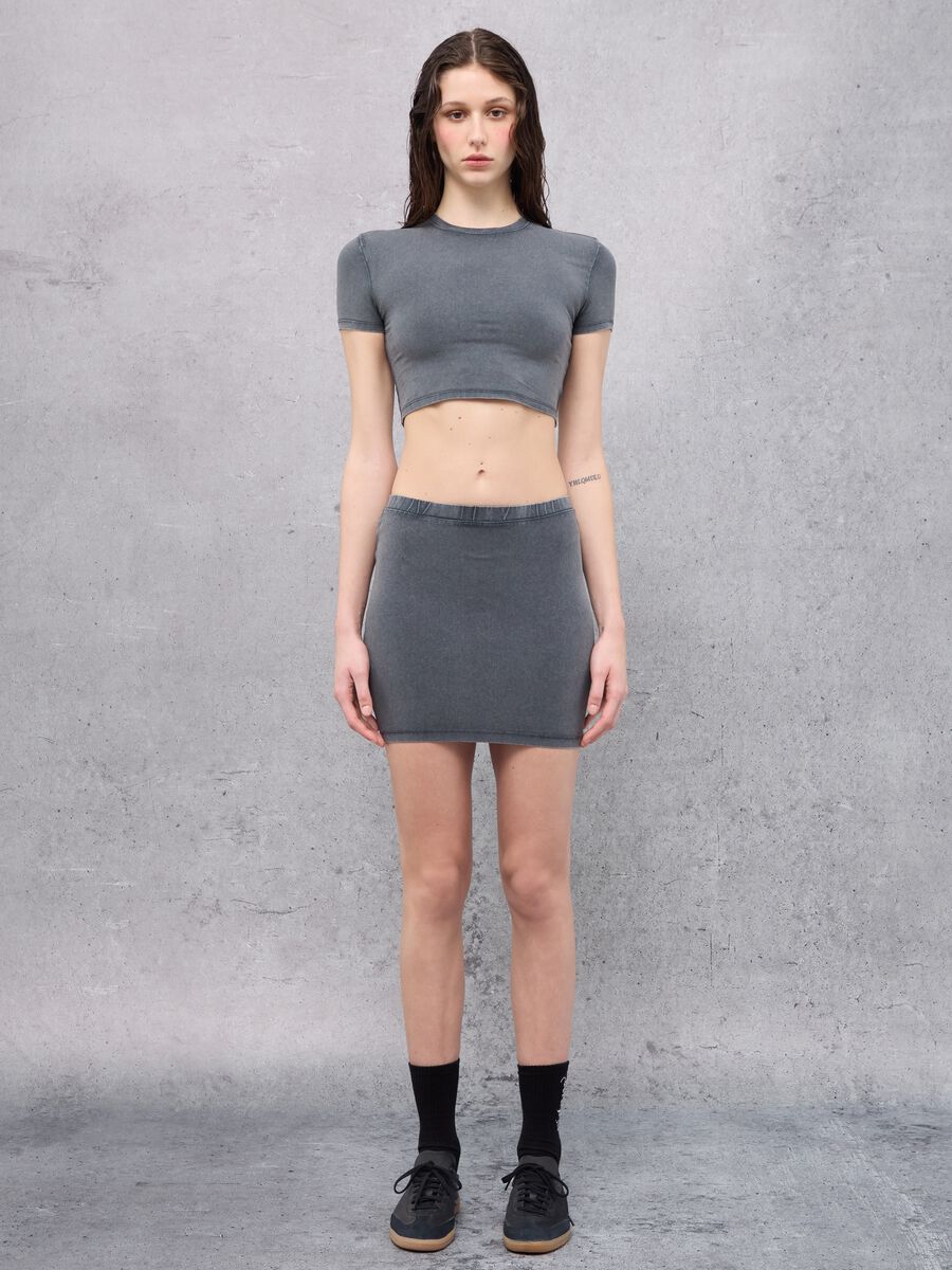 Vintage Grey Mini Skirt_1