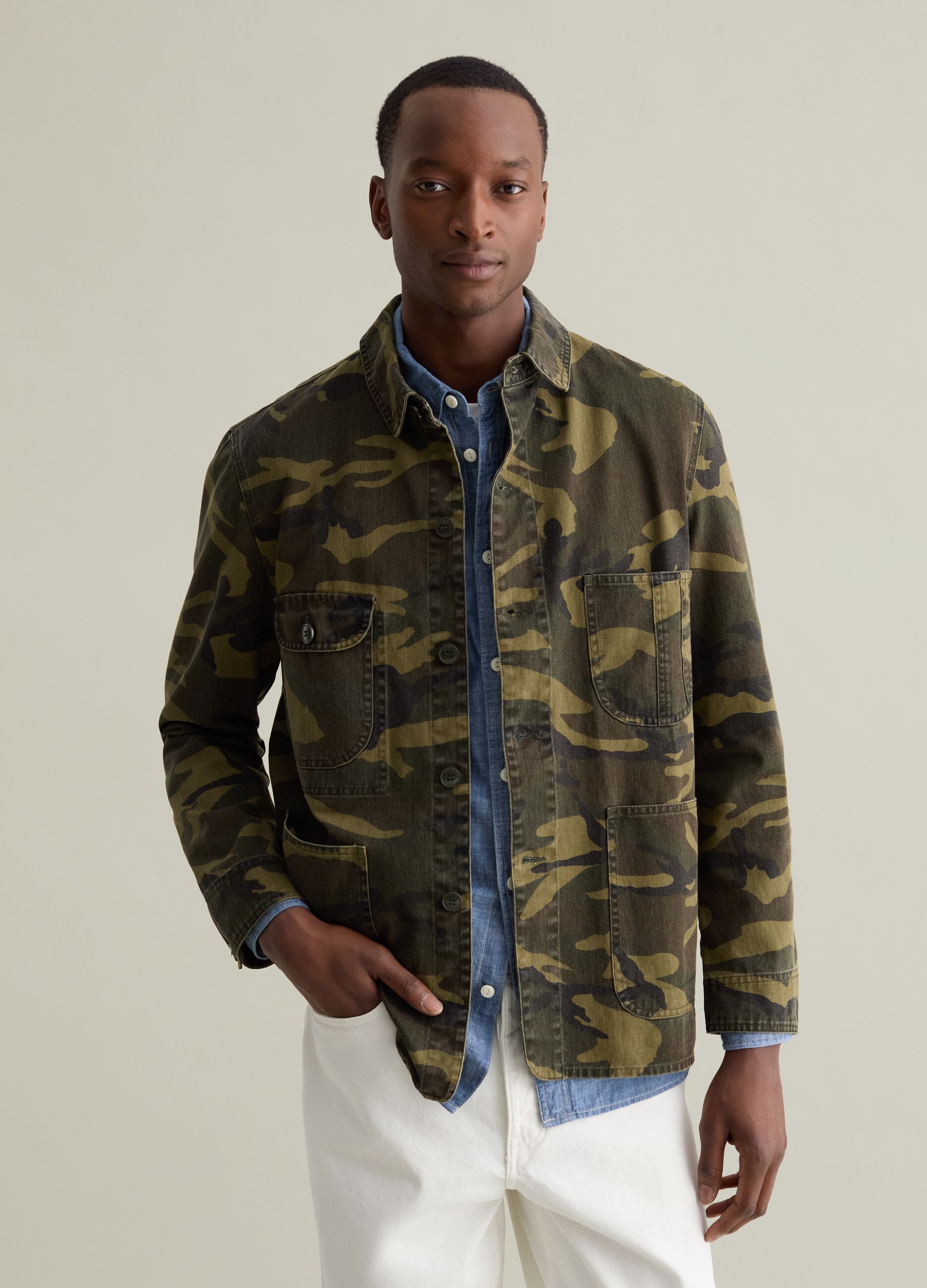 Shacket in cotone camouflage