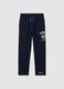 Boys' blue pure cotton joggers with regular fit_3