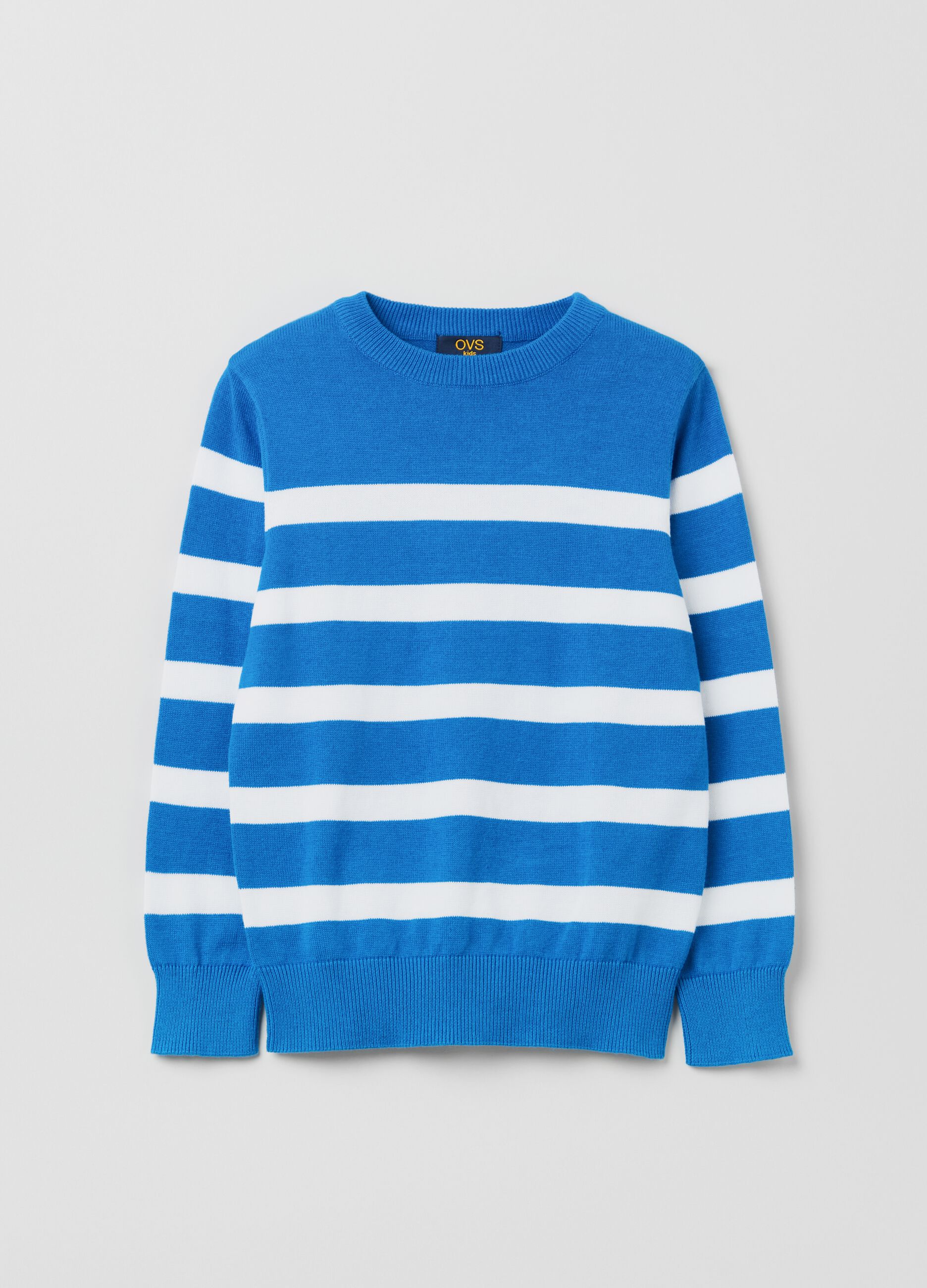 Pullover in cotone a righe_0