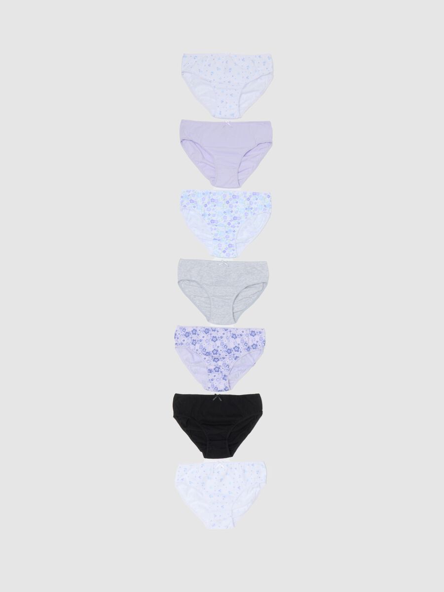Set of seven girls' pure cotton multicolor panties_0