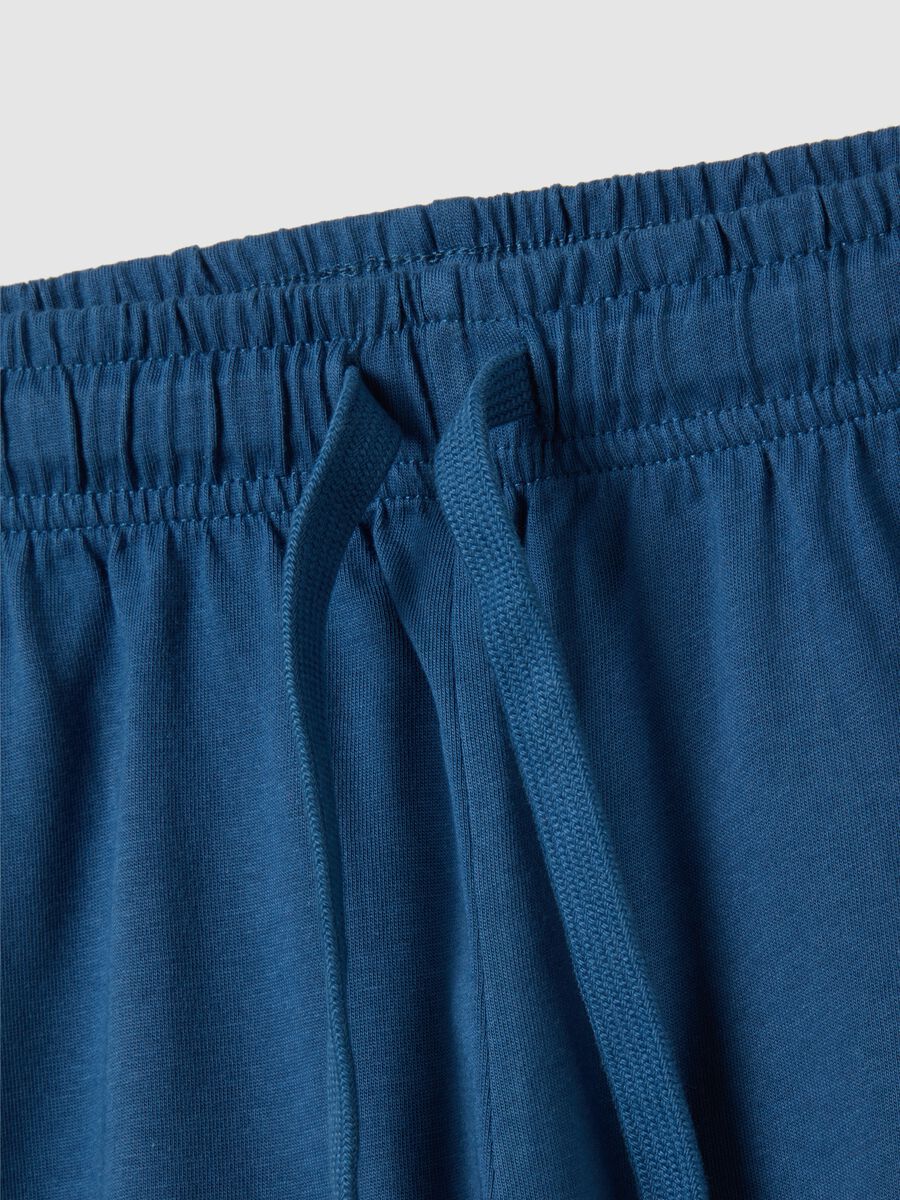 Children's Blue Cotton Bermuda Shorts - Regular Fit_2