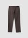 Brown regular-fit stretch cotton twill trousers_6