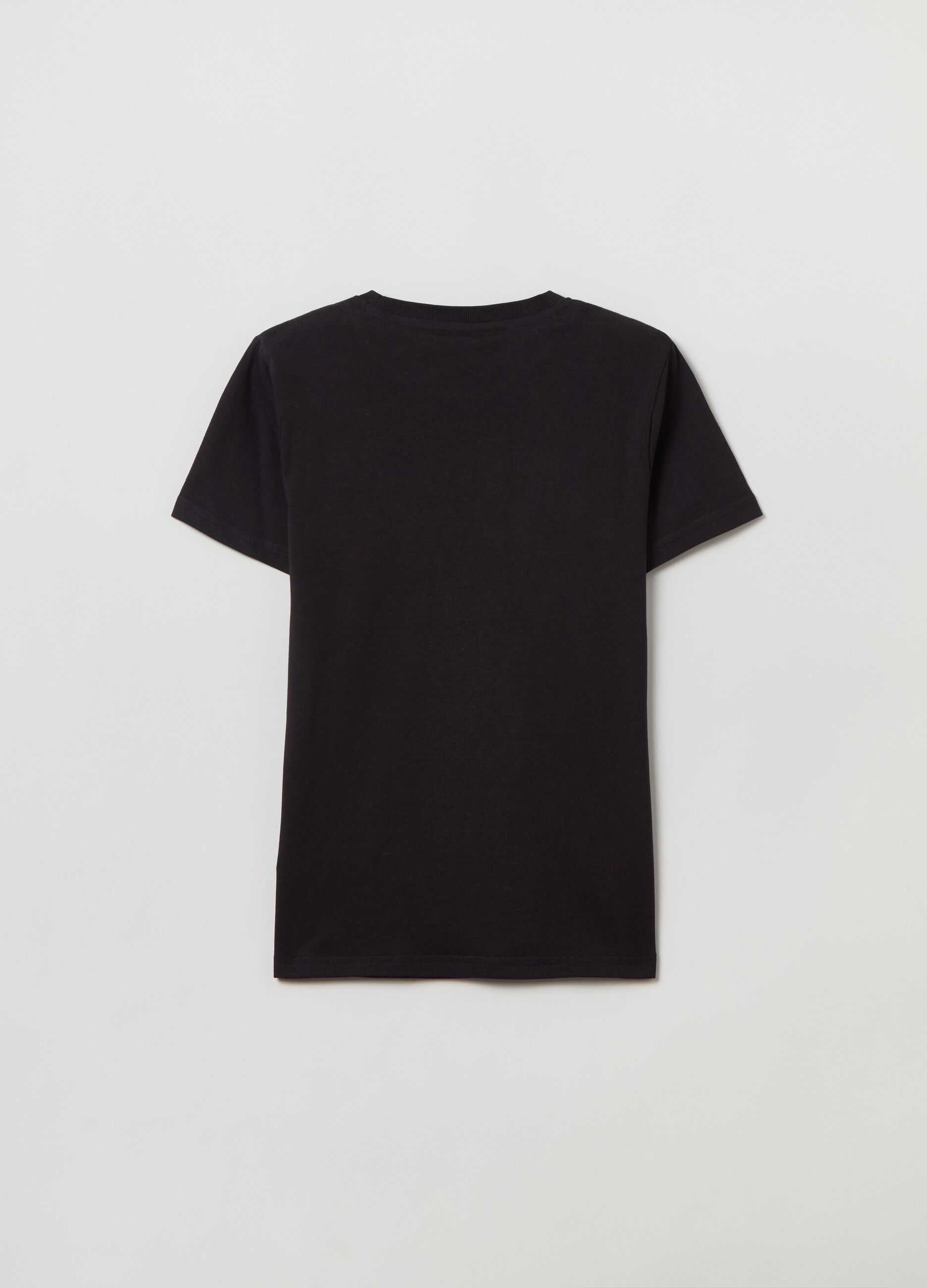 T-shirt in puro cotone con stampa logo_1