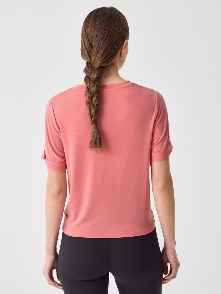 ALTAVIA STUDIO technical fabric T-shirt with knot_3