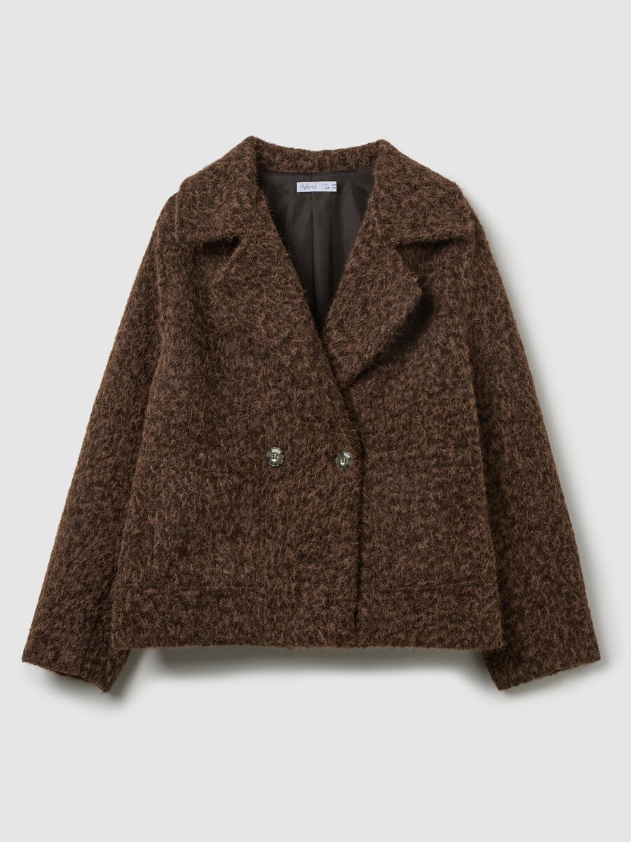 Giacca doppiopetto marrone regular fit con bottoni_4