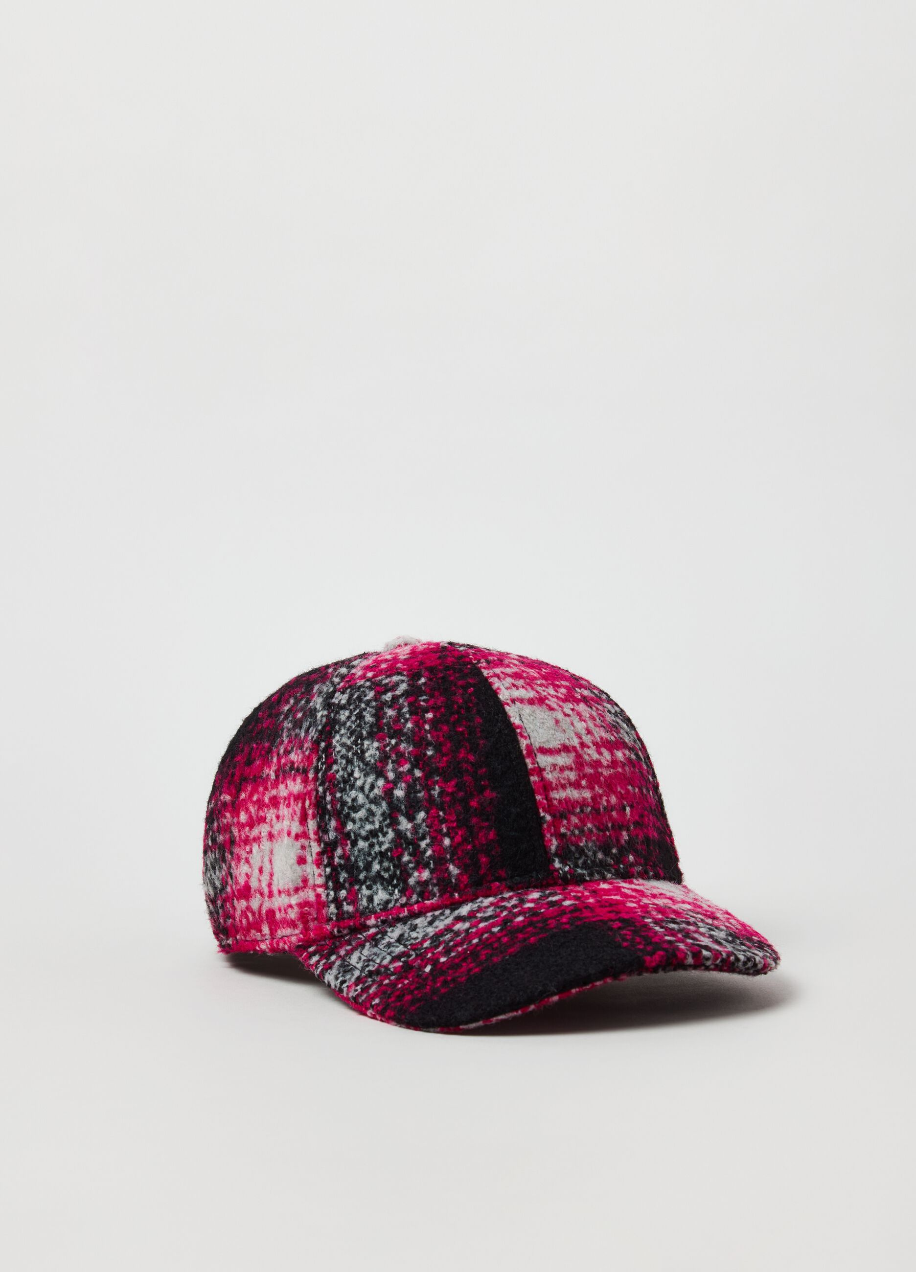 Cappello da baseball in tweed fantasia check_0