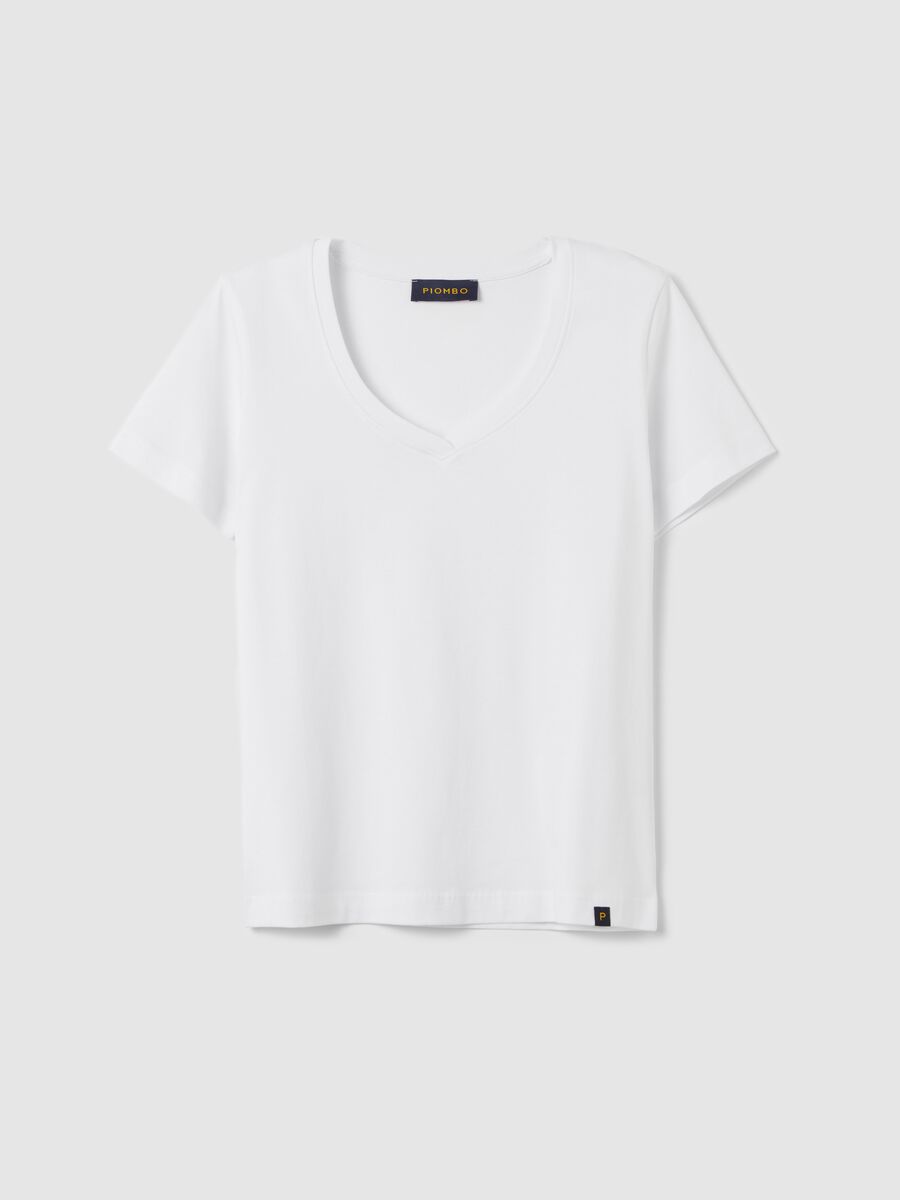 Cotton V-neck T-shirt_4