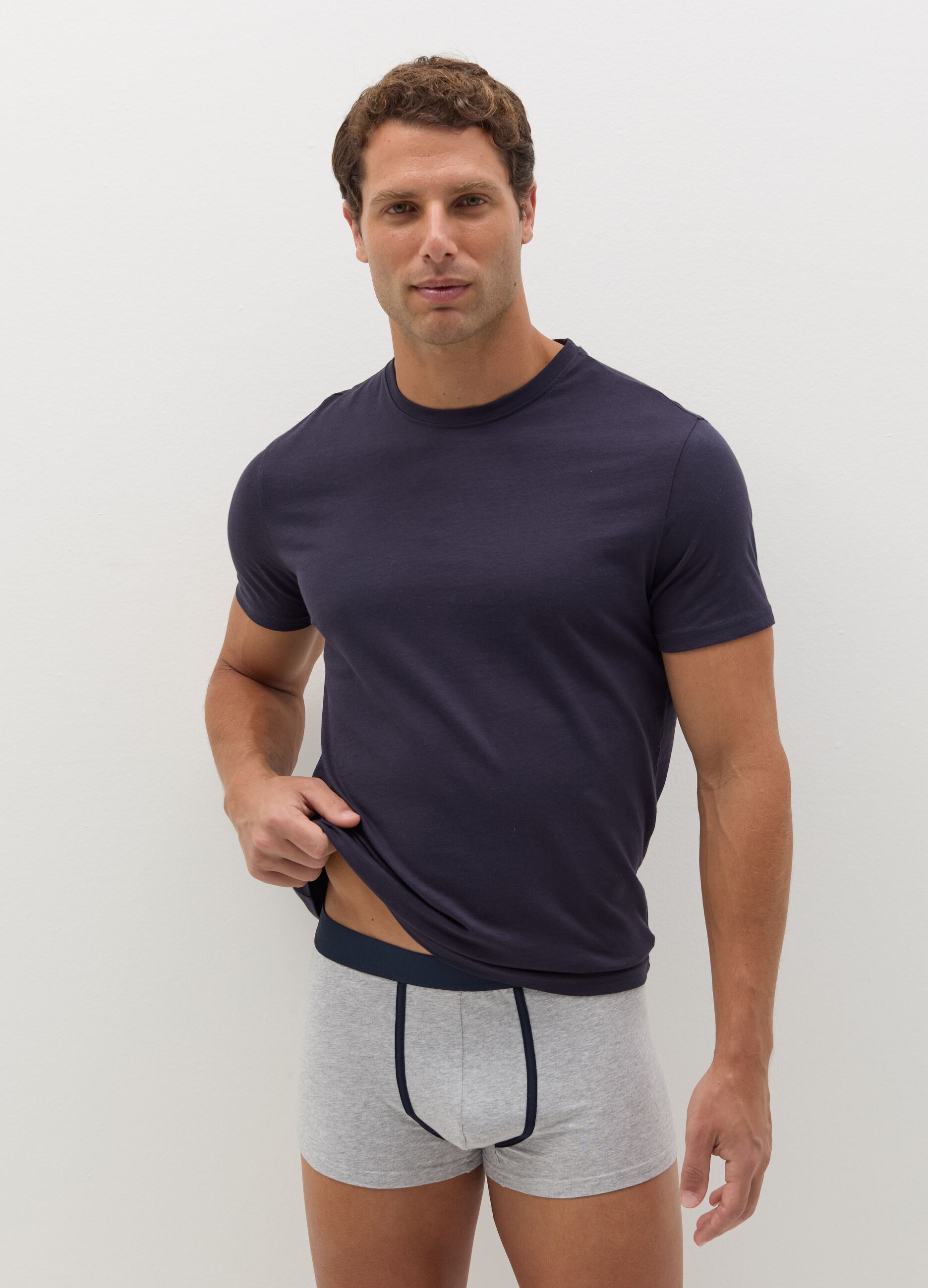 Three-pack boxer shorts with contrasting details