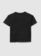 Children's black pure cotton regular fit T-shirt with logo_3
